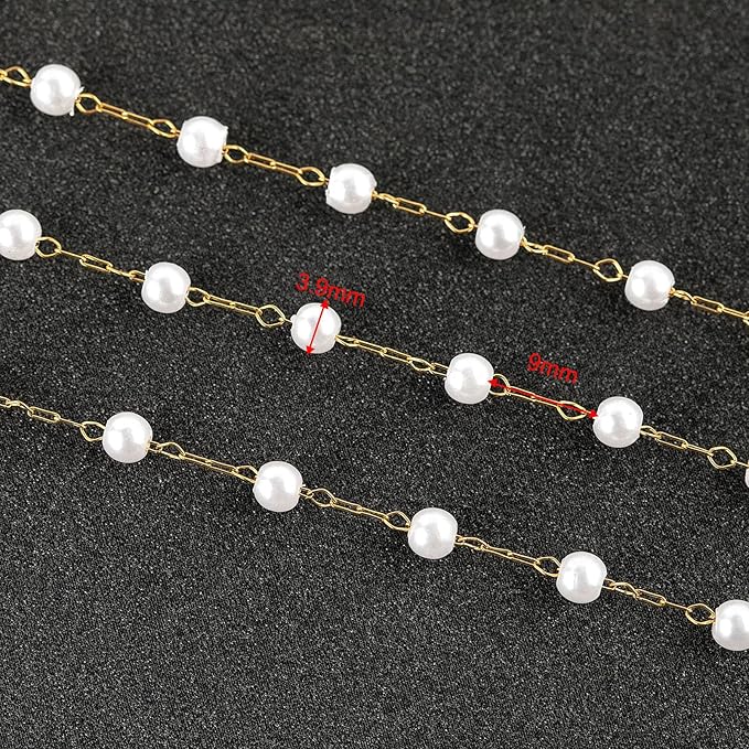 18K Gold Plated Pearl Chain