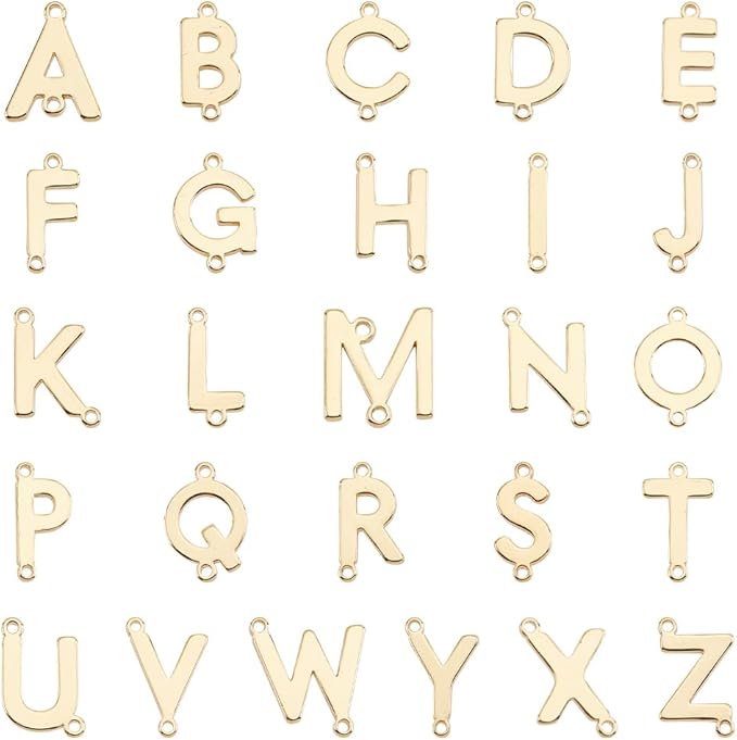 18K Gold Plated Alphabet Connector