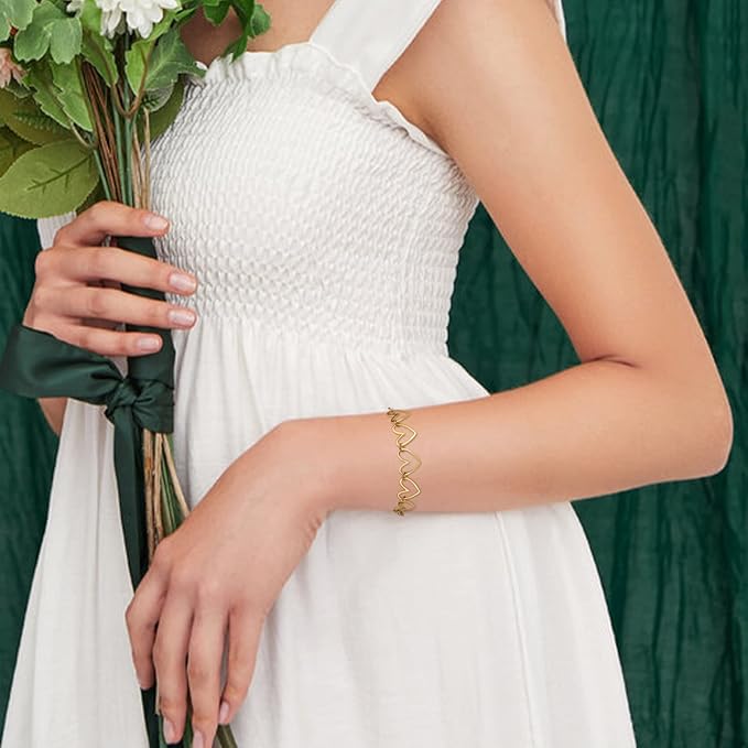 18K Gold Plated Heart Connector