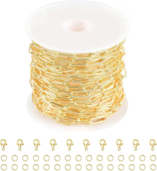 18K Gold Plated Paperclip Chain
