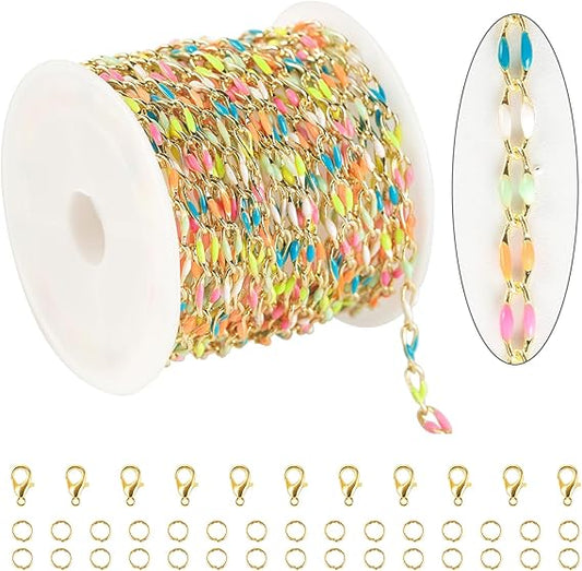 16K Gold Plated Color Enamel Chain