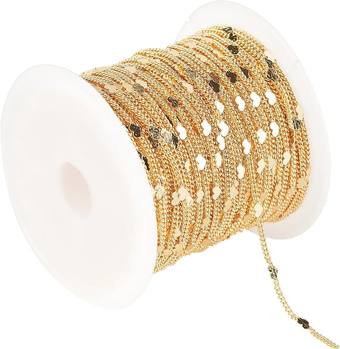 18K Gold Plated Chain w/ Hearts Chain