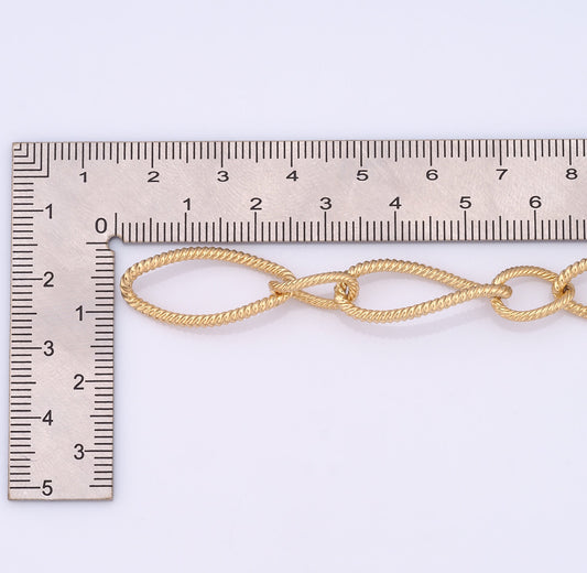 18K Gold Filled Rope Loop Chain
