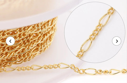 1.5mm Gild Filled Figaro Chain